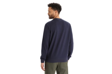 Image of Icebreaker Central II Long Sleeve Sweatshirt - Mens, Midnight Navy, Extra Large, IB0A56KZ401XL