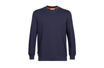 Image of Icebreaker Central II Long Sleeve Sweatshirt - Mens, Midnight Navy, Extra Large, IB0A56KZ401XL