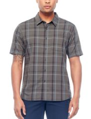 Image of Icebreaker Compass Short Sleeve Shirt, Metal/Monsoon/Plaid, S, 103611002S