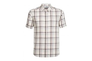 Image of Icebreaker Compass Short Sleeve Shirt, Sandstone/Walnut/Plaid, L, 103611102L