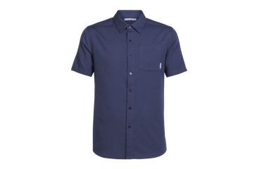 Image of Icebreaker Compass Short Sleeve Shirt, Stealth, 2XL, 103611001XXL