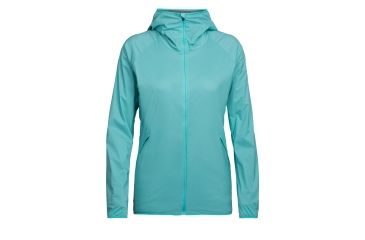 Image of Icebreaker Coriolis Hooded Windbreaker, Lagoon, L, 104112401L
