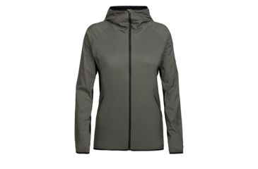 Image of Icebreaker Coriolis Hooded Windbreaker, Metal/Black, L, 104112002L