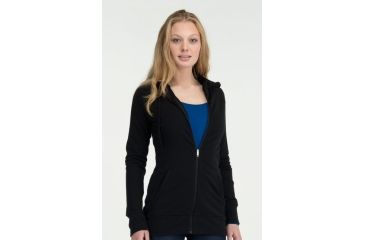 Image of Icebreaker Crush Long Sleeve Hood Clearance - Women's-Black-X-Small