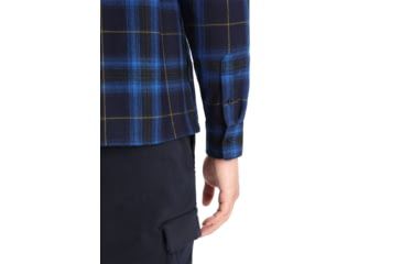 Image of Icebreaker Dawnder Long Sleeve Flannel Shirt Plaid - Mens, Midnight Navy/Kyanite, Small, IB0A59HC890S