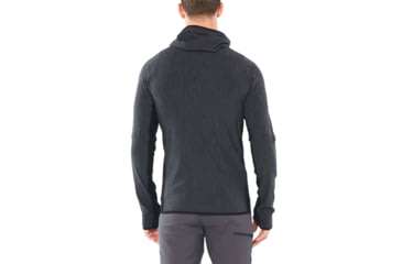 Image of Icebreaker Descender Long Sleeve Zip Hood - Mens, Jet HTHR/Black, Small, 104854A01S