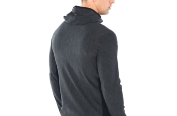 Image of Icebreaker Descender Long Sleeve Zip Hood - Men's, Jet Heather/Black, Small, IB104854A01S