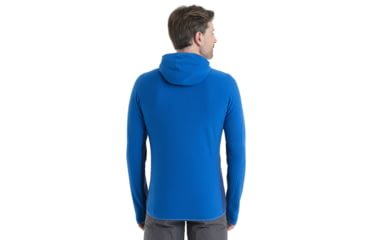 Image of Icebreaker Descender Long Sleeve Zip Hood - Mens, Lazurite/Royal Navy, 2XL, IB104854569XXL