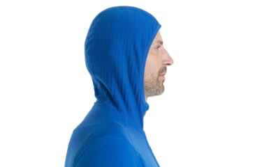 Image of Icebreaker Descender Long Sleeve Zip Hood - Mens, Lazurite/Royal Navy, 2XL, IB104854569XXL