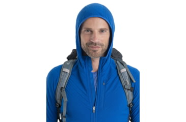 Image of Icebreaker Descender Long Sleeve Zip Hood - Mens, Lazurite/Royal Navy, 2XL, IB104854569XXL