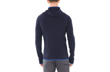 Image of Icebreaker Descender Long Sleeve Zip Hood - Mens, Midnight Navy, Large, 104854401L