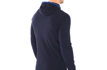 Image of Icebreaker Descender Long Sleeve Zip Hood - Mens, Midnight Navy, Large, 104854401L