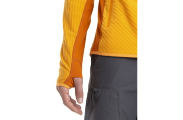 Image of Icebreaker Descender Long Sleeve Zip Hood - Mens, Solar/Earth, Medium, IB104854866M