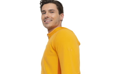 Image of Icebreaker Descender Long Sleeve Zip Hood - Mens, Solar/Earth, Medium, IB104854866M