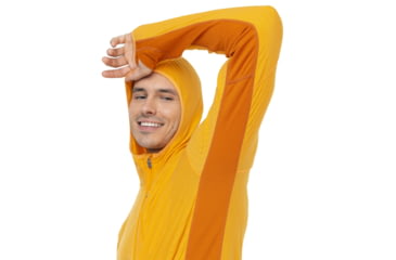 Image of Icebreaker Descender Long Sleeve Zip Hood - Mens, Solar/Earth, Medium, IB104854866M