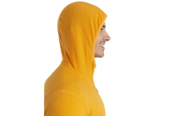 Image of Icebreaker Descender Long Sleeve Zip Hood - Men's, Solar/Earth, Medium, IB104854866M