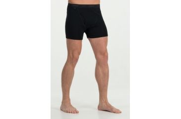 Image of Icebreaker Everyday Boxer w/fly Clearance - Men's-Black-X-Large