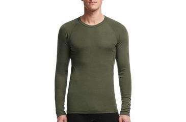 Image of Icebreaker Everyday Long Sleeve Crewe, Cargo, XL, 101261G80XL