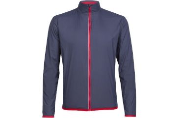 Image of Icebreaker Incline Long Sleeve Windbreaker - Men's -Stealth/Rocket-Small