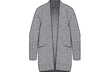 Image of Icebreaker Iseo Long Cardigan Sweater - Women's, Metro Heather, 2XS, IB0A56TX016XSS