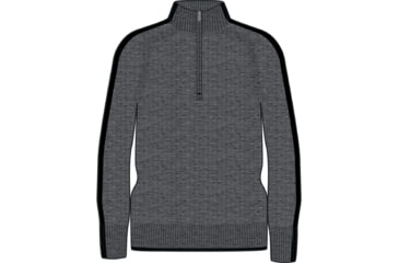 Image of Icebreaker Lodge Long Sleeve Half Zip Sweater - Men's, Gritstone Heather/Black, Small, IB0A56JKA11S