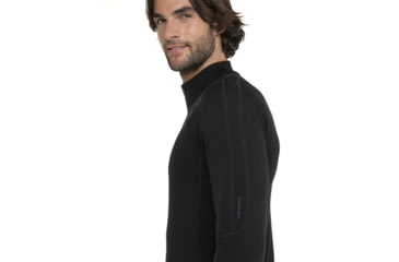 Image of Icebreaker Men 300 MerinoFine Polar LS Half Zip, Black, L, IBBA56Q9001L