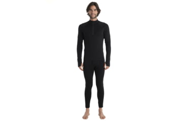 Image of Icebreaker Men 300 MerinoFine Polar LS Half Zip, Black, L, IBBA56Q9001L