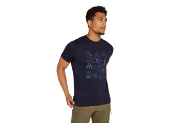 Image of Icebreaker Men Merino 150 Tech Lite SS Tee Camp Essentials, Midnight Navy, XL, IB0A571X401XL