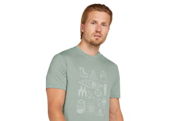 Image of Icebreaker Men Merino 150 Tech Lite SS Tee Camp Essentials, Moss, M, IB0A571X01GM