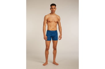 Image of Icebreaker Merino 150 Anatomica Boxers Ski Day - Mens, Atlantis/Topaz/AOP, Small, IB0A57340H8S