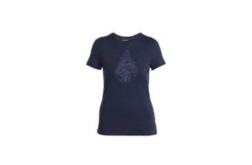 Image of Icebreaker Merino 150 Tech Lite III SS Tee Hike Path - Womens, Midnight Navy, Extra Small, IB0A56YJ401XS