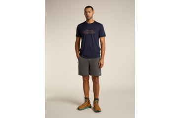 Image of Icebreaker Merino 150 Tech Lite SS T-Shirt Pukaki Reflected - Mens, Midnight Navy, 2XL, IB0A572Q401XXL