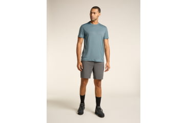 Image of Icebreaker Merino 150 Tech Lite SS T-Shirt Single Line Camp - Mens, Blue Ash, Small, IB0A573X0A5S