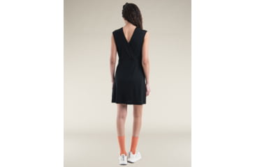 Image of Icebreaker Merino 200 Granary Sleeveless V Neck Dress - Womens, Black, Extra Small, IB0A56XS001XS