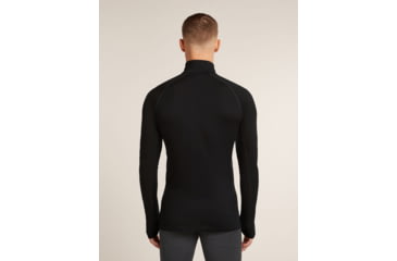 Image of Icebreaker Merino 200 ZoneKnit Long Sleeve Half Zip Thermal Top - Mens, Black, Extra Large, IB0A57CH001XL