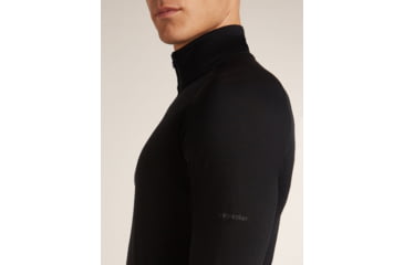 Image of Icebreaker Merino 200 ZoneKnit Long Sleeve Half Zip Thermal Top - Mens, Black, Extra Large, IB0A57CH001XL
