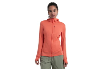 Image of Icebreaker Merino 260 Quantum IV LS Zip Hoodie - Womens, Tang, Extra Large, IB0A56XRB75XL