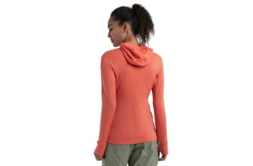 Image of Icebreaker Merino 260 Quantum IV LS Zip Hoodie - Womens, Tang, Extra Large, IB0A56XRB75XL