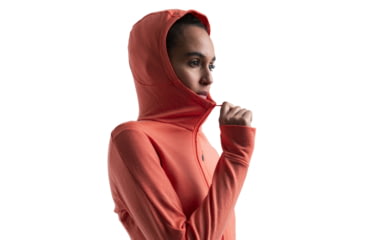 Image of Icebreaker Merino 260 Quantum IV LS Zip Hoodie - Womens, Tang, Extra Large, IB0A56XRB75XL