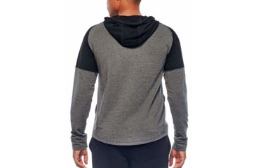Image of Icebreaker Cool-Lite Momentum Long Sleeve Hood - Men's, Black/Snow Heather/Black, Medium, 103615003M