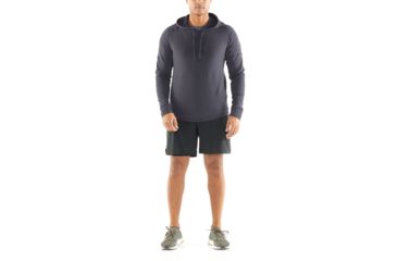 Image of Icebreaker Cool-Lite Momentum Long Sleeve Hood - Men's, Panther, Medium, 103615004M
