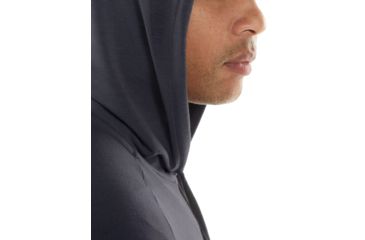 Image of Icebreaker Cool-Lite Momentum Long Sleeve Hood - Men's, Panther, Medium, 103615004M