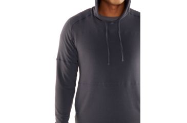 Image of Icebreaker Cool-Lite Momentum Long Sleeve Hood - Men's, Panther, Medium, 103615004M