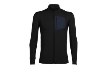 Image of Icebreaker Momentum Long Sleeve Zip - Men's, Black/Black, Small, 103613001S