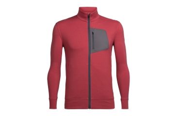 Image of Icebreaker Momentum Long Sleeve Zip - Men's, Vintage Red/Monsoon, 3XL, 103613601XXXL