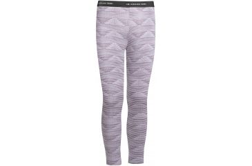 Image of Icebreaker Oasis Leggings Diamond Line - Kids'-Silk Heather/Eggplant-4