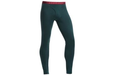 Image of Icebreaker Oasis Leggings with Fly - Mens-Nori Heather/Redwood-Medium