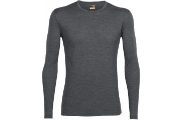 Image of Icebreaker Oasis Long Sleeve Crew Top - Men's-Gritstone Heather-X-Large