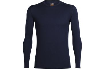 Image of Icebreaker Oasis Long Sleeve Crew Top - Men's-Midnight Navy-Small