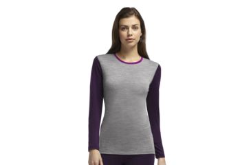 Image of Icebreaker Oasis Long Sleeve Crew Top - Women's-Metro/Vivid-Large